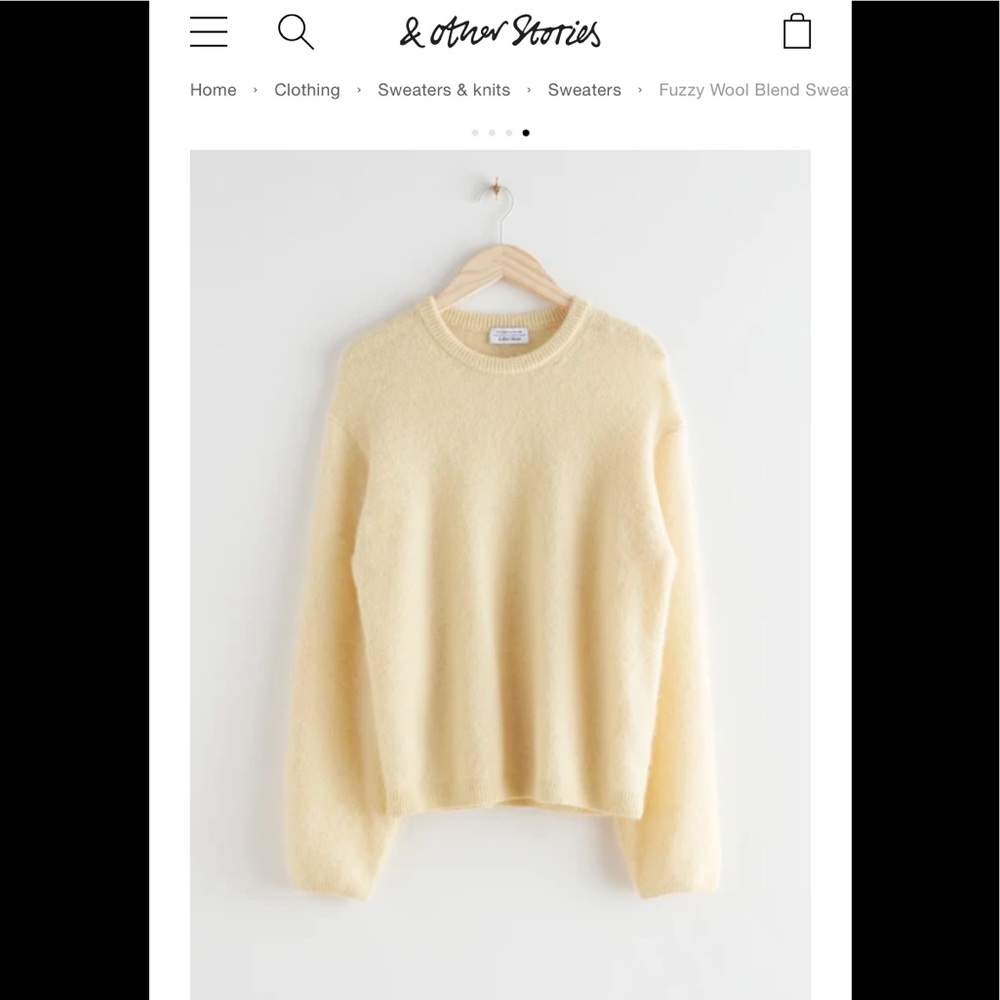 &other stories fuzzy wool sweater